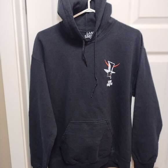 SAM SMITH  MENS BLACK BAND HOODIE - Picture 2 of 3